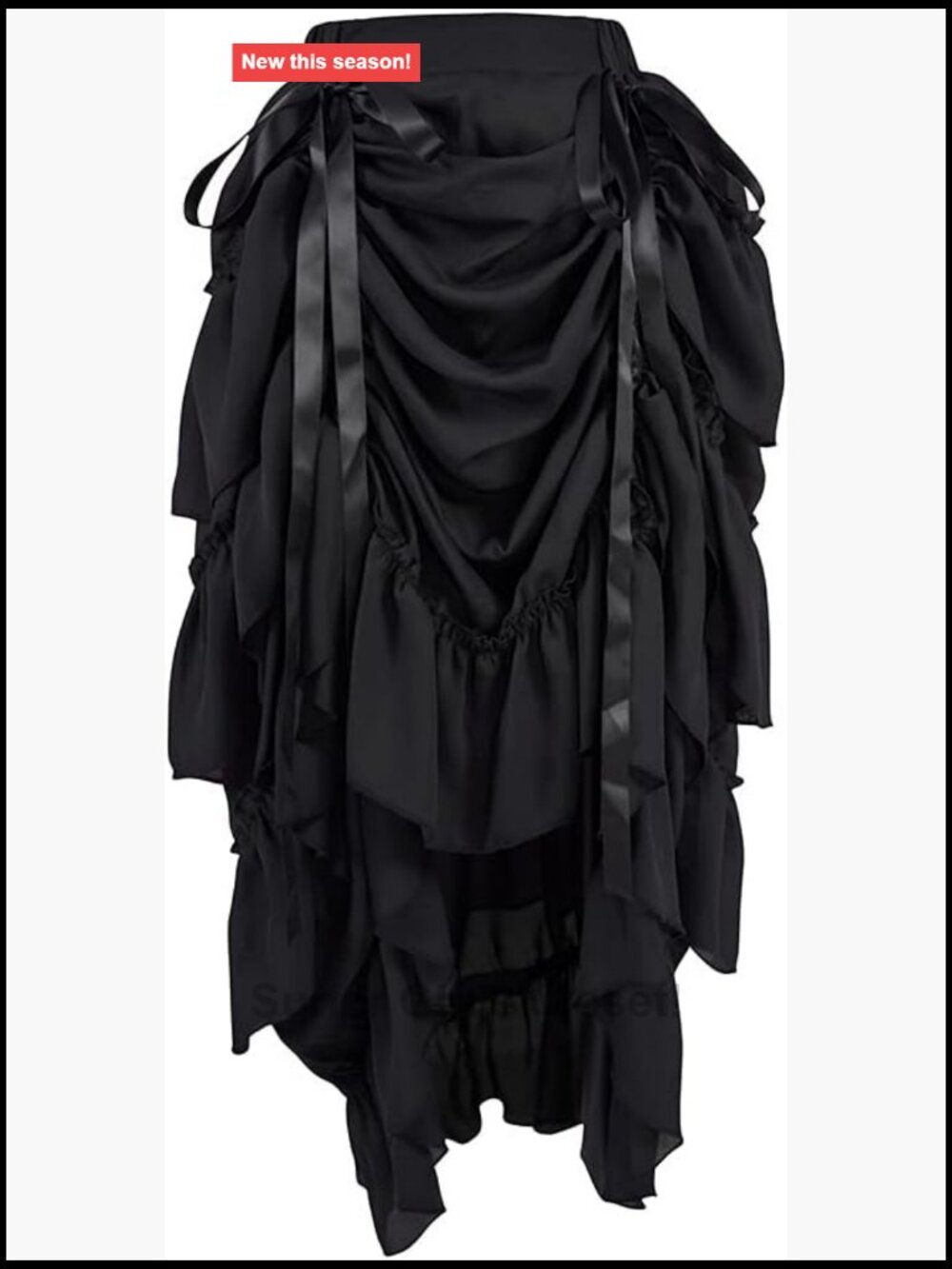 Steampunk Victorian Cosplay High-Low Skirt Halloween Costume